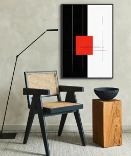 Quadro Decorativo Coleção Abstrato Geométrico n06 – Preto e Branco