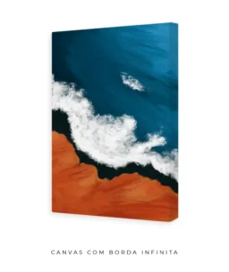 Quadro Decorativo Coleção Águas n04 – Azul e Laranja - Imagem 16