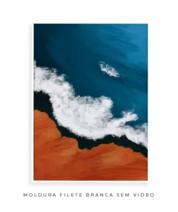 Quadro Decorativo Coleção Águas n04 – Azul e Laranja - Imagem 11