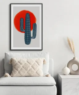 Quadro Decorativo Coleção Paz n03 – Vermelho e Azul