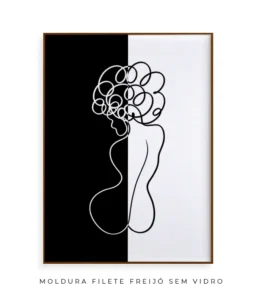 Quadro Decorativo Coleção P&B Mulher n02 – Preto e Branco - Imagem 7