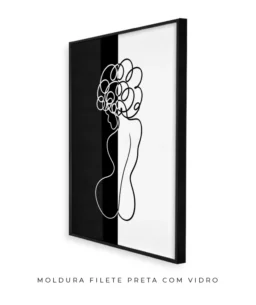 Quadro Decorativo Coleção P&B Mulher n02 – Preto e Branco - Imagem 4